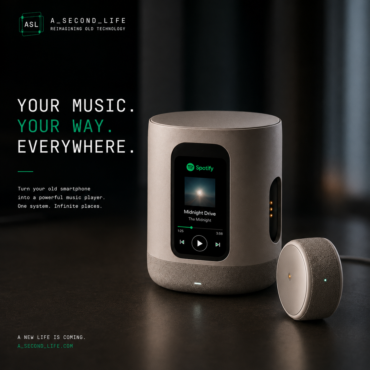 Music dock made from recycled smartphone